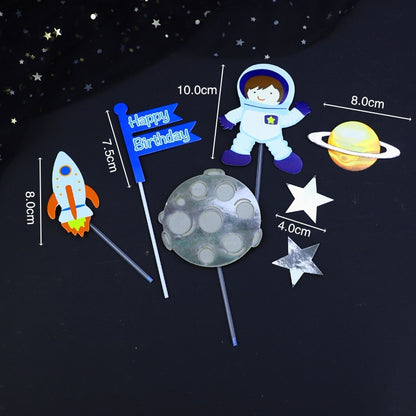 Baking Cake Topper Birthday Space Ornaments