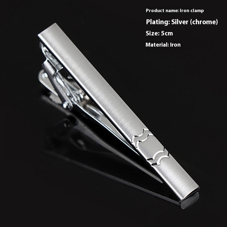 Men's Silver Tie Clip Business Formal Simple Fashion Wear