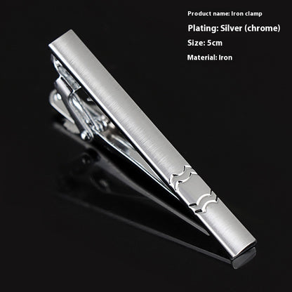 Men's Silver Tie Clip Business Formal Simple Fashion Wear