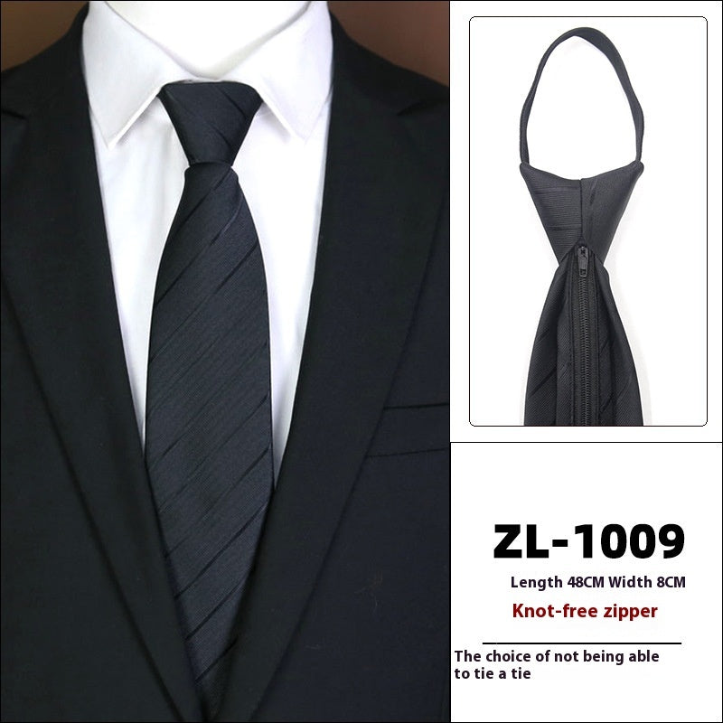 Men's Business Fashion Formal Wear Business Tie Zipper
