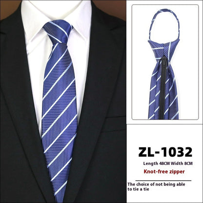 Men's Business Fashion Formal Wear Business Tie Zipper