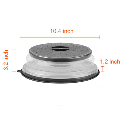 Kitchen 2PCS Microwave Splatter Covers 10.4Collapsible Microwave Food Lid