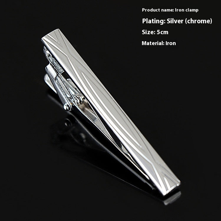 Men's Silver Tie Clip Business Formal Simple Fashion Wear