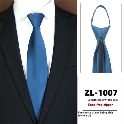 Men's Business Fashion Formal Wear Business Tie Zipper