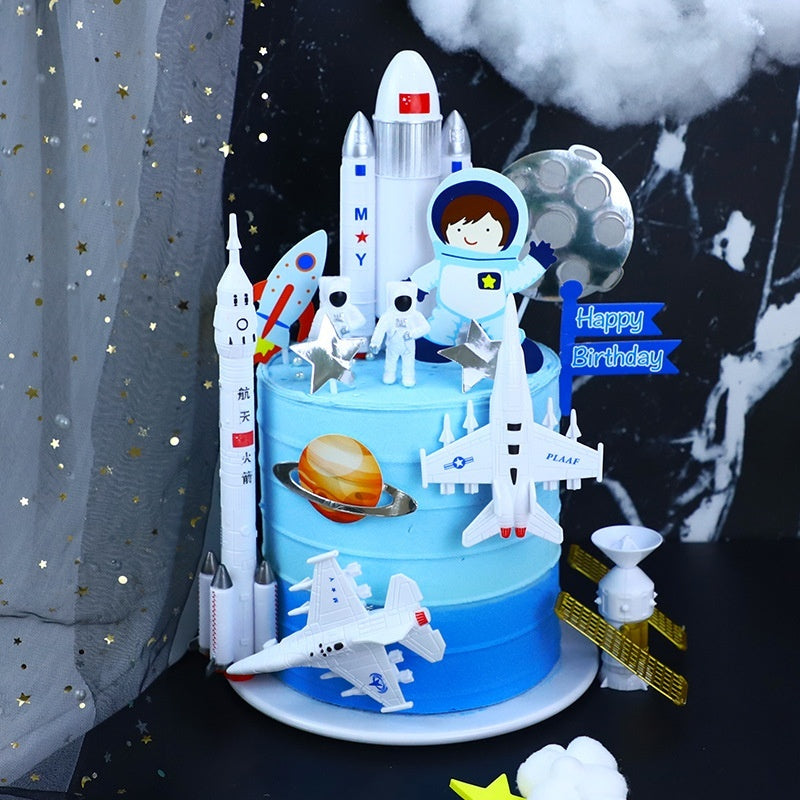 Baking Cake Topper Birthday Space Ornaments