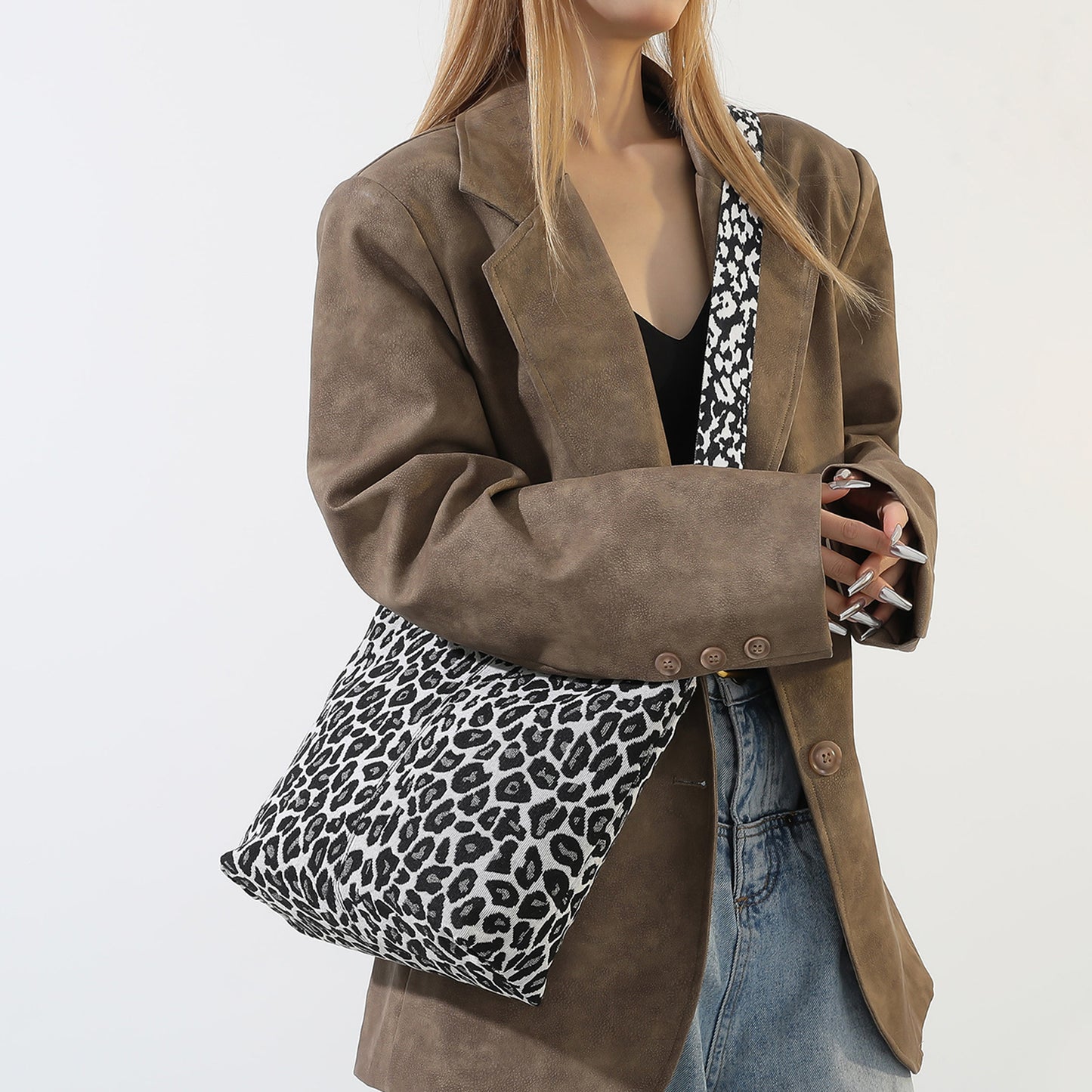 Ladies Bag Printed Strap Medium Shoulder Bag