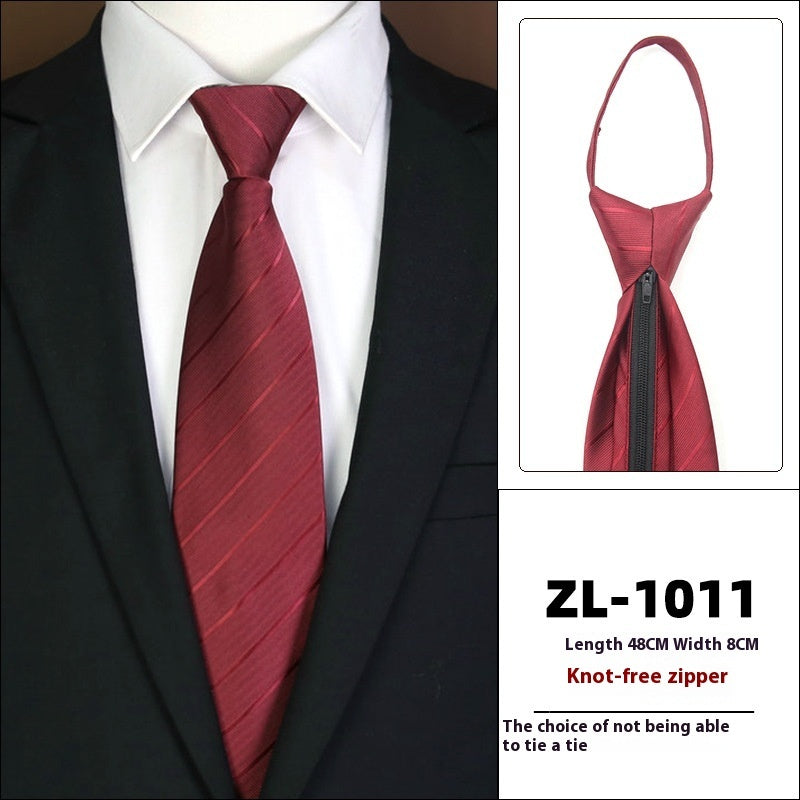 Men's Business Fashion Formal Wear Business Tie Zipper