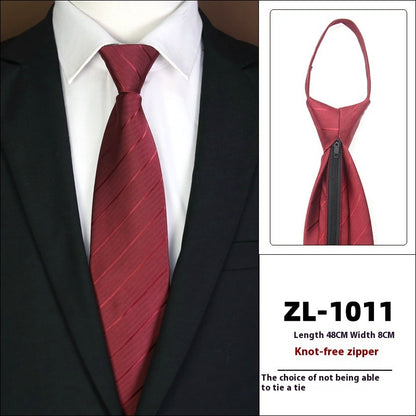 Men's Business Fashion Formal Wear Business Tie Zipper