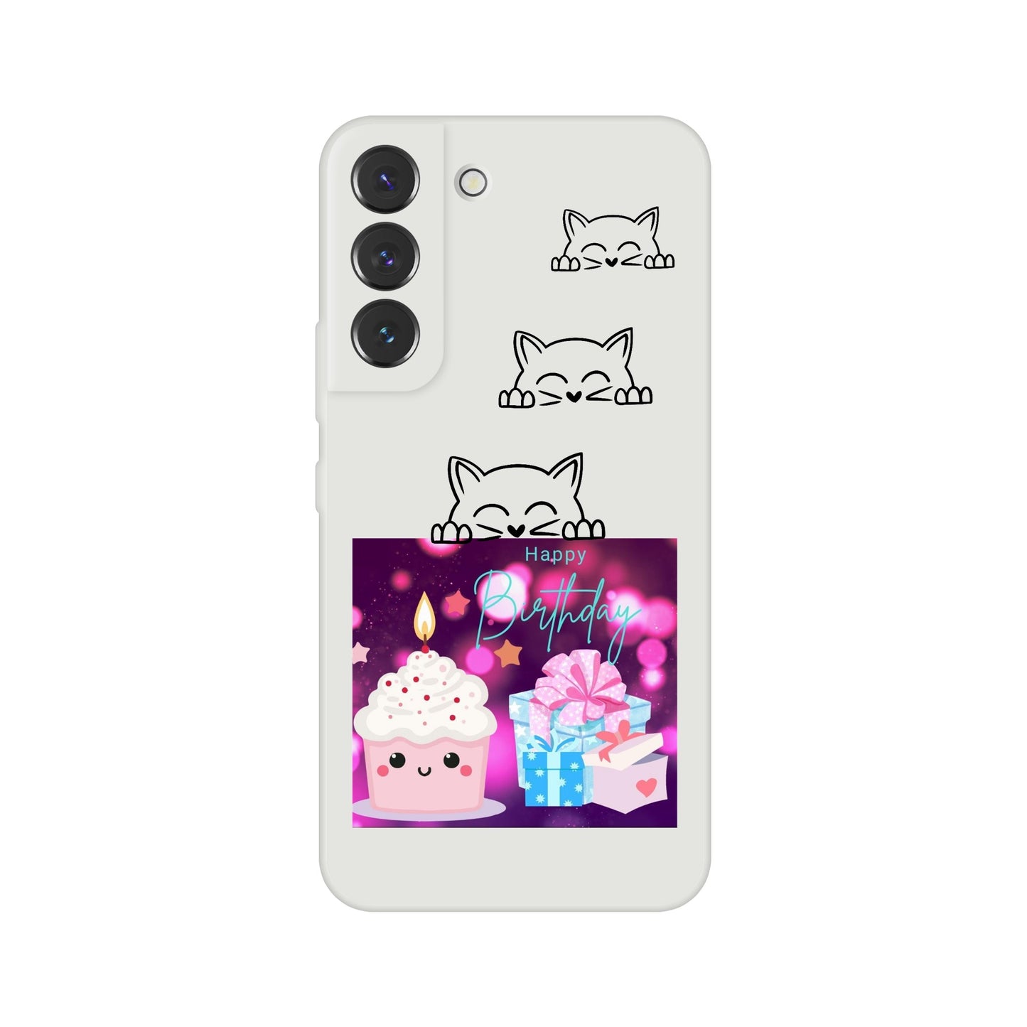 Birthday cupcake Mobile Flexi casing Unisex Samsung