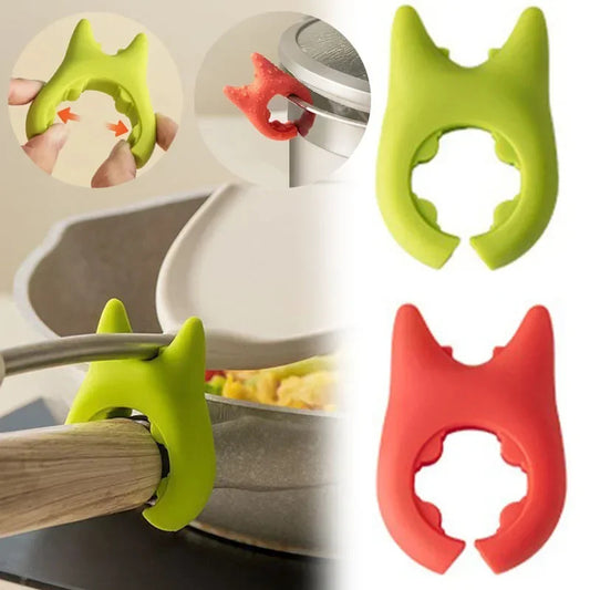 Kitchen Multifunctional Spatula Holder Silicone Anti-overflow Spoon Holder Cooking Pot Anti-scalding Clip Kitchen Gadgets