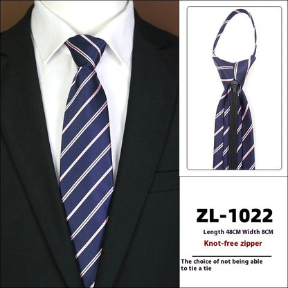Men's Business Fashion Formal Wear Business Tie Zipper