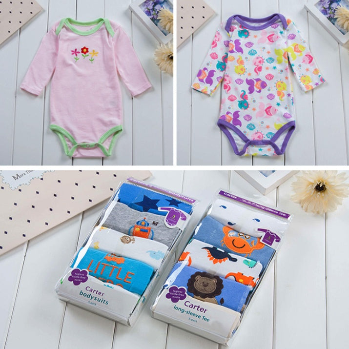 Baby romper long-sleeved triangle robe baby cotton clothes onepc baby children's clothing