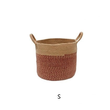 Home Laundry Basket Cotton Hemp Storage