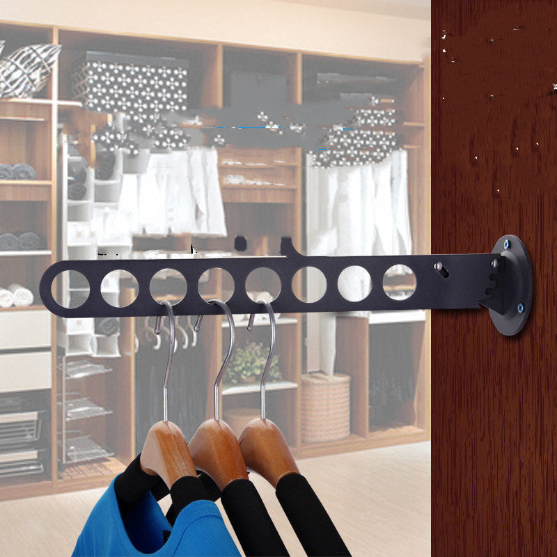 Home Folding Wardrobe Hanger Porous Wardrobe Clothes Rod Clothes Hook