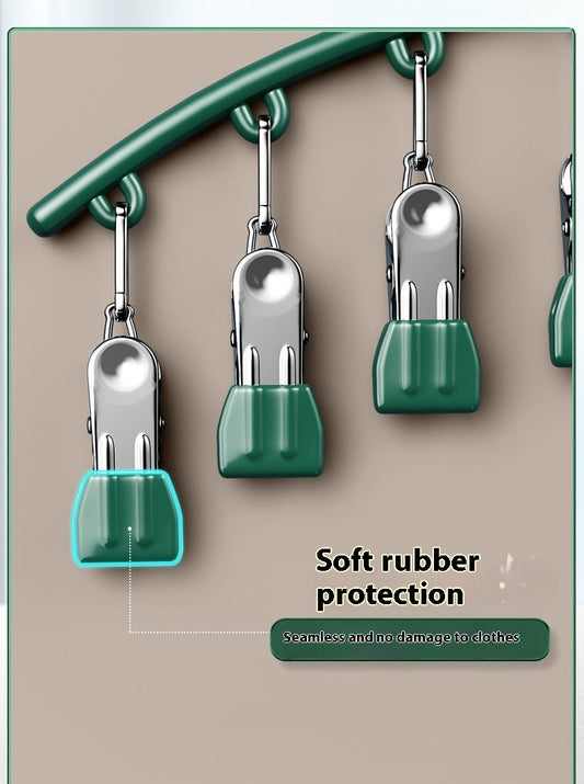 Home Multifunctional Plastic Coated Stainless Steel Invisible Hanger