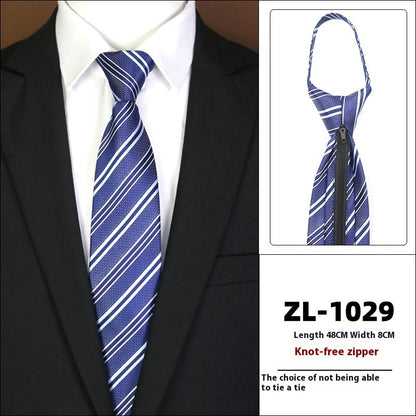 Men's Business Fashion Formal Wear Business Tie Zipper