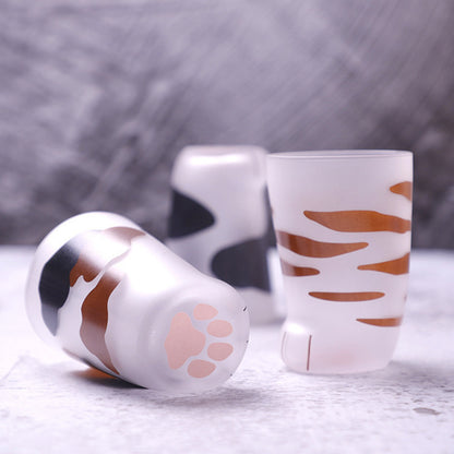 Kitchen Creative Cute Cat Paws Glass Tiger Paws Glass Office Coffee Tumbler Personality Breakfast Milk Porcelain Cup Gift
