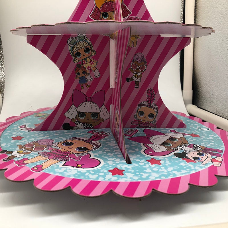Baking Cartoon doll birthday theme cake stand