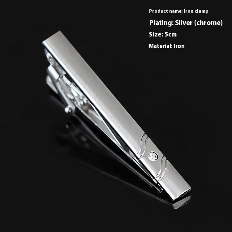 Men's Silver Tie Clip Business Formal Simple Fashion Wear