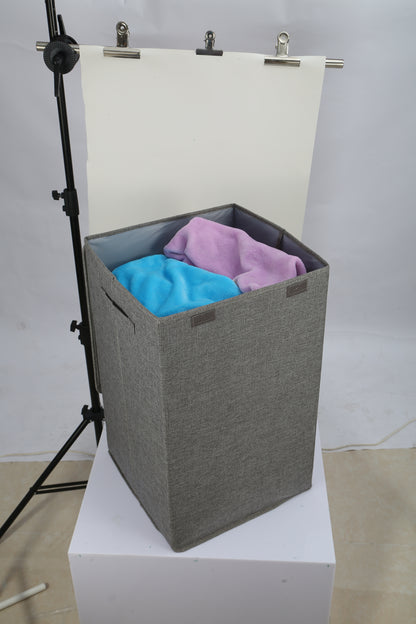 1Pc Foldable Laundry Hampers Washing Clothes Laundry Basket With Lid Handles Storage Organizer