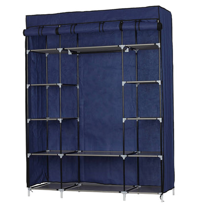 Home 5Layer Portable Closet Storage Organizer Wardrobe Clothes Rack With Shelves