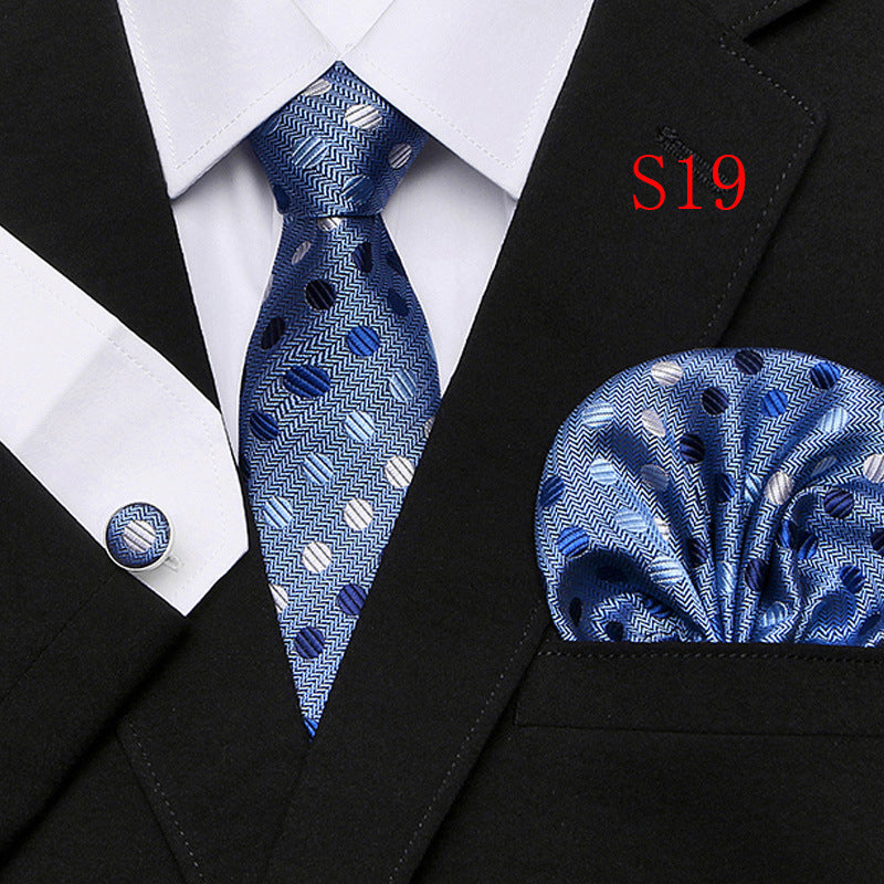 Men's Fashion Three-piece Tie set Assorted Designs Series European and American