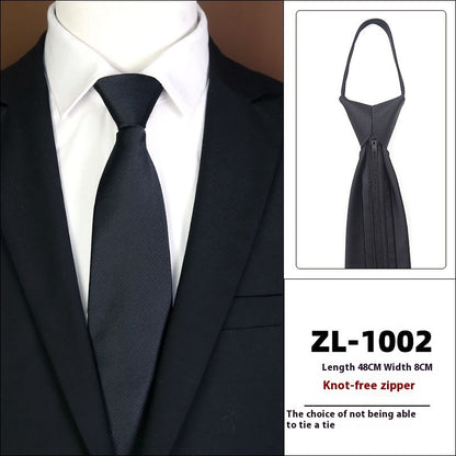 Men's Business Fashion Formal Wear Business Tie Zipper