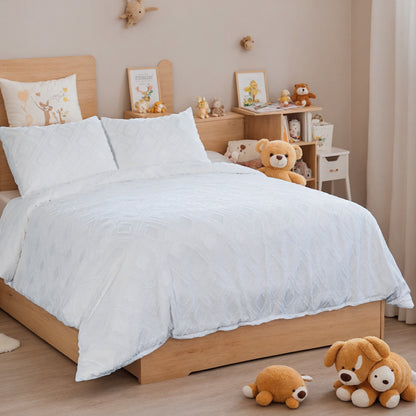 Bohemian Style Quilt Cover Set, Cut Flower Quilt Cover,  Tufted Quilt Cover Three-piece Set, One Quilt Cover And Two Pillowcases,  Washable And Machine Washable Without Shrinkage,  Suitable For Hotels