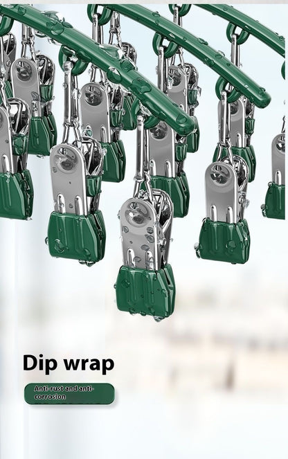 Home Multifunctional Plastic Coated Stainless Steel Invisible Hanger