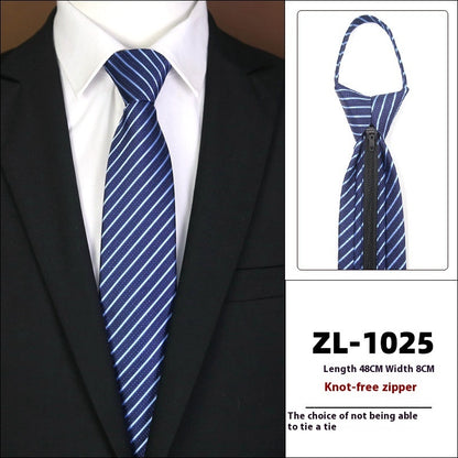 Men's Business Fashion Formal Wear Business Tie Zipper