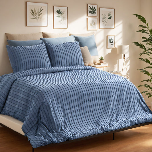 Bohemian Style Quilt Cover Set, Cut Flower Quilt Cover,  Tufted Quilt Cover Three-piece Set, One Quilt Cover And Two Pillowcases,  Washable And Machine Washable Without Shrinkage,  Suitable For Hotels