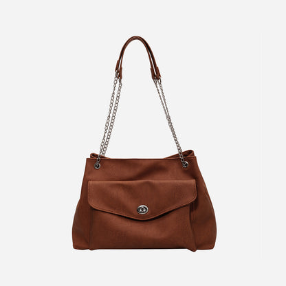 Ladies Bag PU Leather 2stripe Shoulder Bag