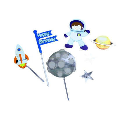 Baking Cake Topper Birthday Space Ornaments