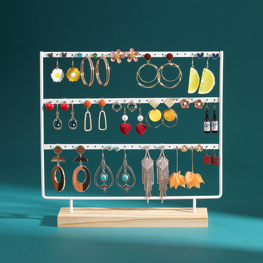 Homes Display Wooden Jewelry Rack Earring Stand Jewelry Storage