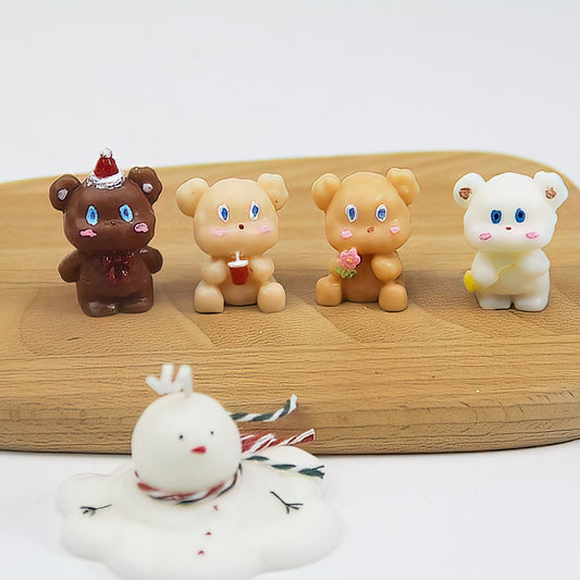 Baking Cute Bear Candle Cake DIY Birthday Aromatherapy Candle Silicone Baking Mold