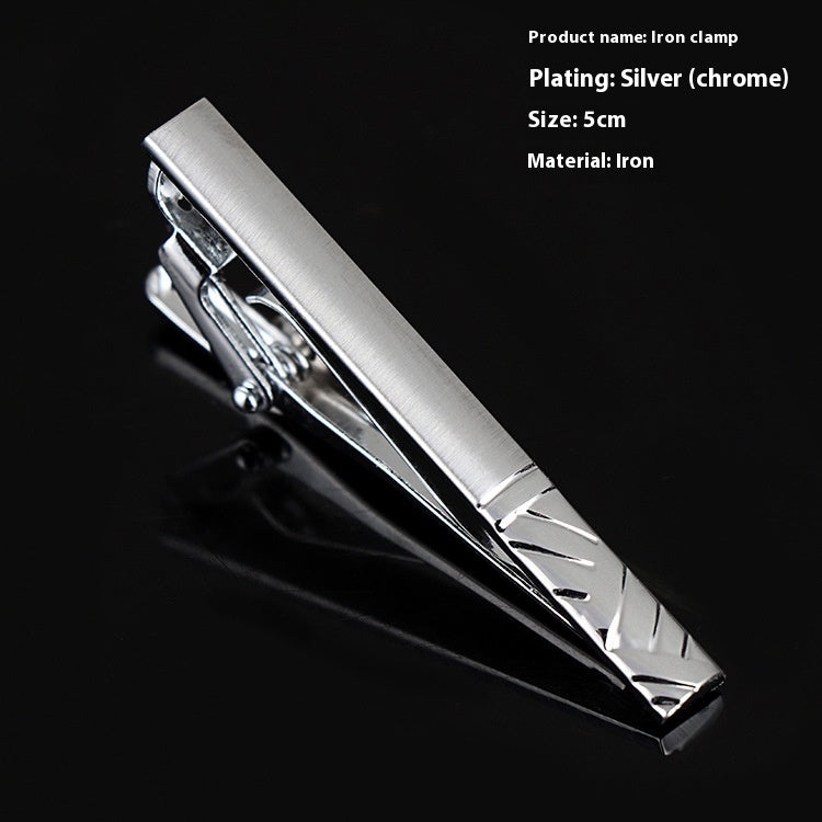 Men's Silver Tie Clip Business Formal Simple Fashion Wear