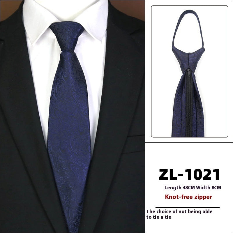 Men's Business Fashion Formal Wear Business Tie Zipper