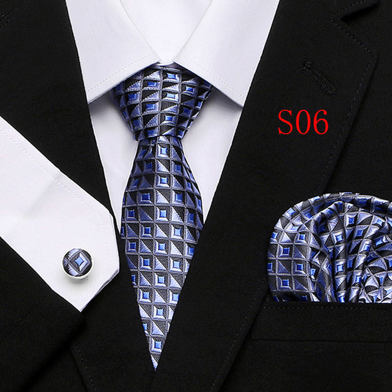 Men's Fashion Three-piece Tie set Assorted Designs Series European and American