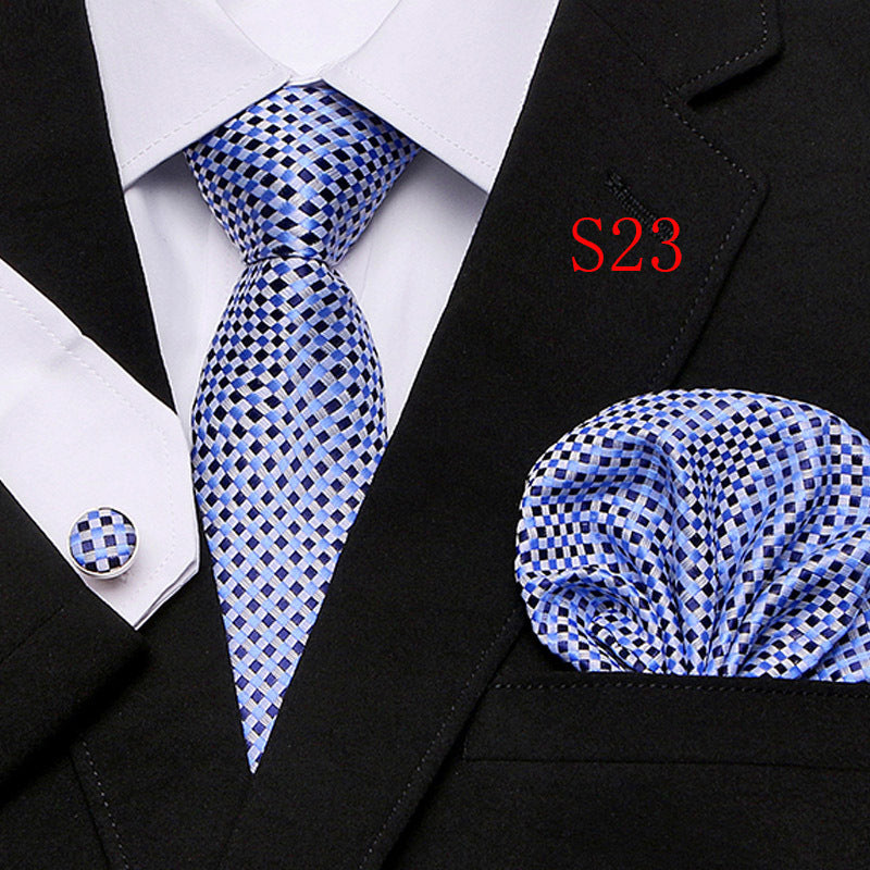 Men's Fashion Three-piece Tie set Assorted Designs Series European and American