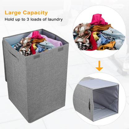 1Pc Foldable Laundry Hampers Washing Clothes Laundry Basket With Lid Handles Storage Organizer
