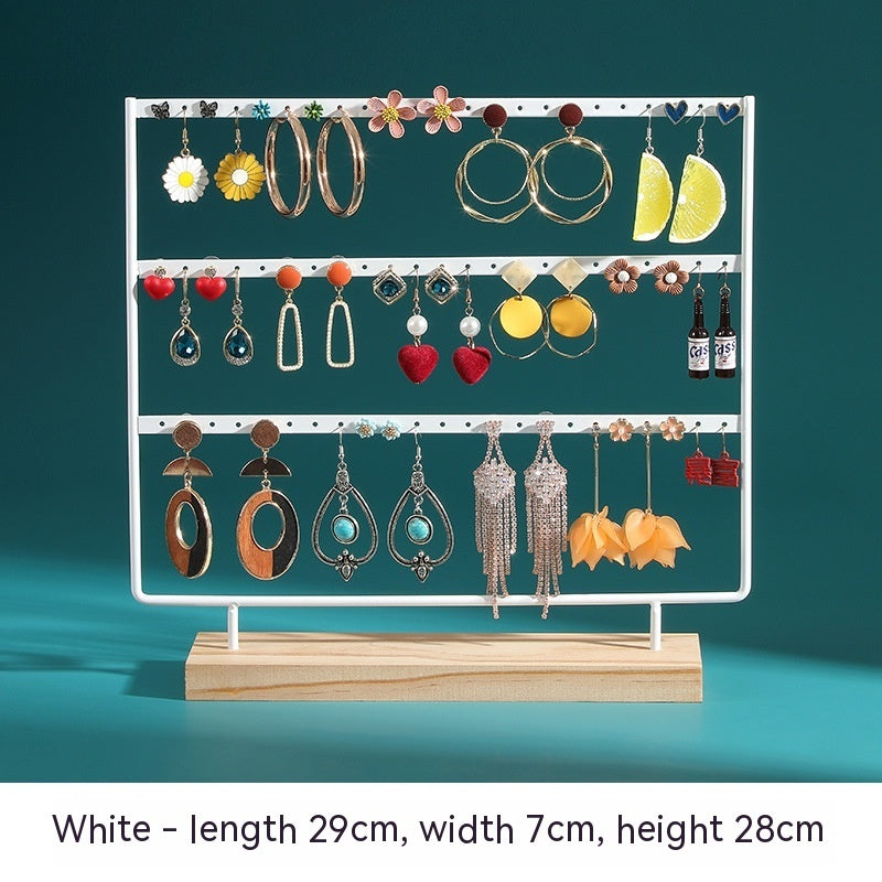 Homes Display Wooden Jewelry Rack Earring Stand Jewelry Storage