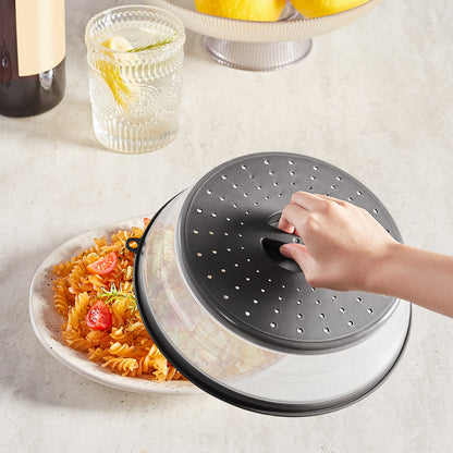 Kitchen 2PCS Microwave Splatter Covers 10.4Collapsible Microwave Food Lid