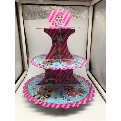 Baking Cartoon doll birthday theme cake stand
