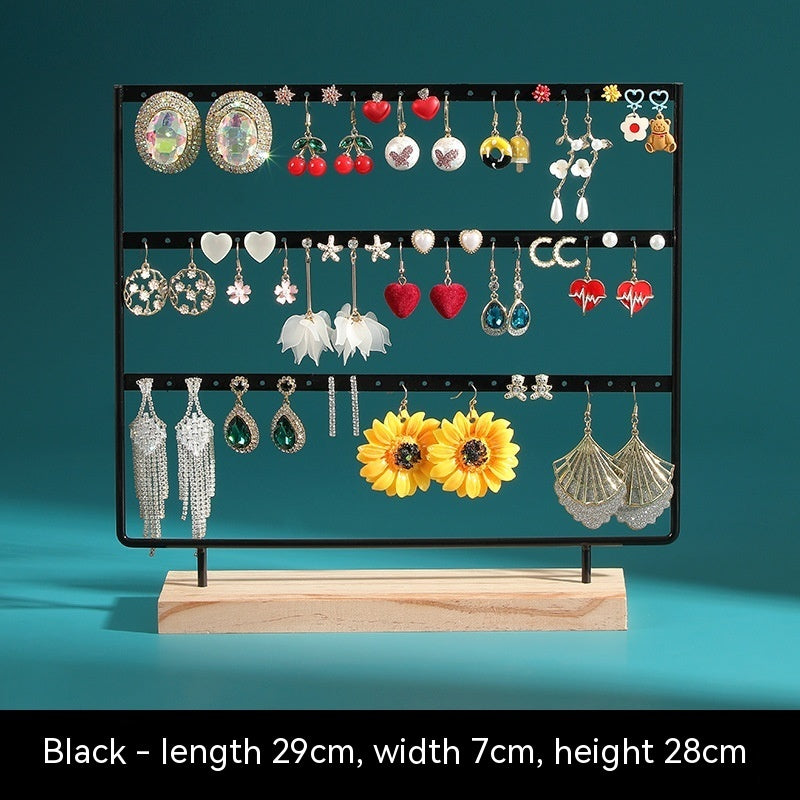 Homes Display Wooden Jewelry Rack Earring Stand Jewelry Storage