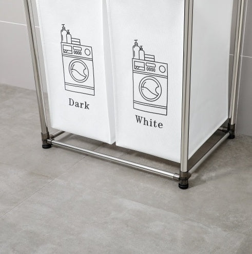 Homes Laundry Hamper 2 Tier Laundry Sorter With 4 Removable Bags For Organizing Clothes, Laundry, Lights, Darks