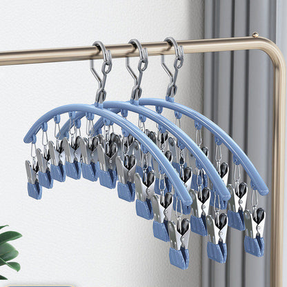 Home Multifunctional Plastic Coated Stainless Steel Invisible Hanger