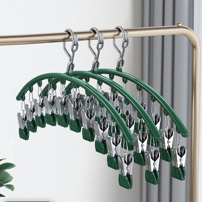 Home Multifunctional Plastic Coated Stainless Steel Invisible Hanger