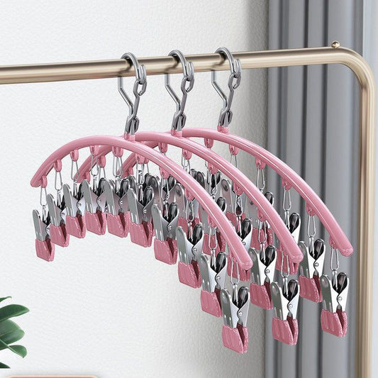 Home Multifunctional Plastic Coated Stainless Steel Invisible Hanger