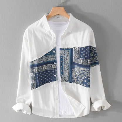 Men's Fashion Ethnic Art Casual Top Shirt