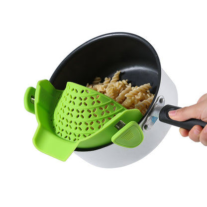 Kitchen Gadgets Silicone Pot Side Strainer